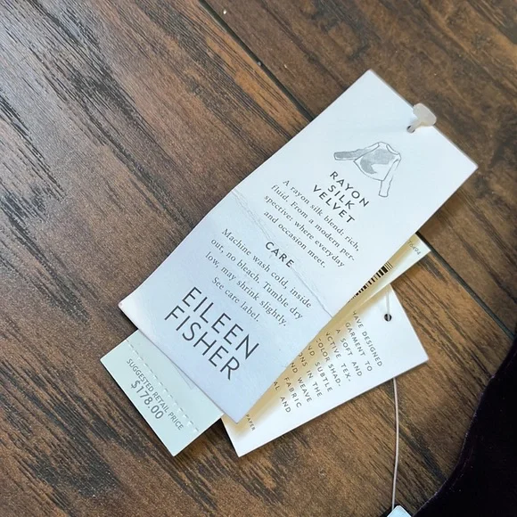 Eileen Fisher Purple Rayon/Silk Velvet Pants - Picture 5 of 7